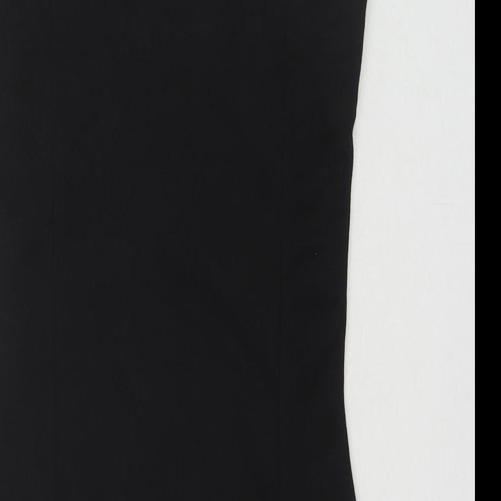 Boohoo Womens Black Polyester Bodycon Size 8 Square Neck Pullover