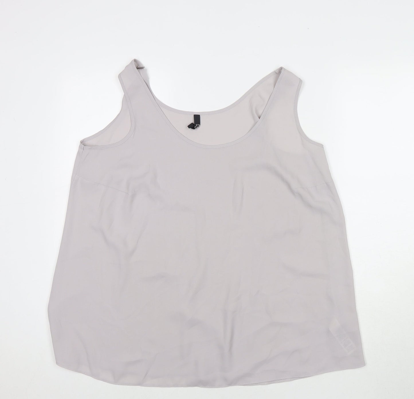 Womens UK Size 18 Arcadia Grey Basic Tank