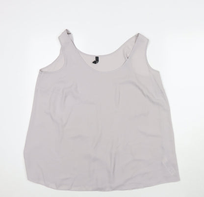 Womens UK Size 18 Arcadia Grey Basic Tank