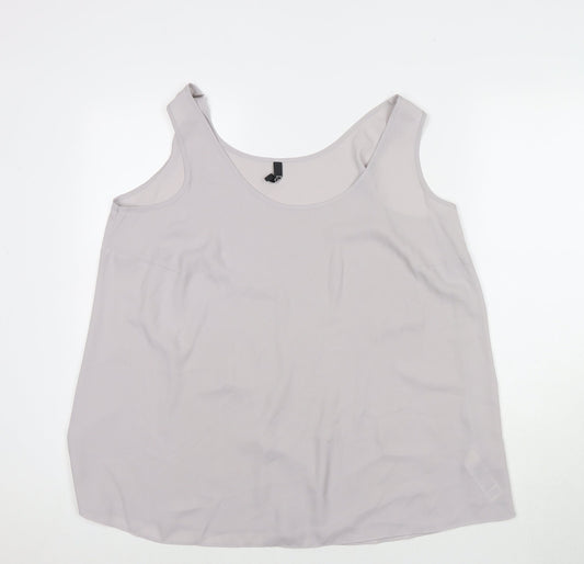 Womens UK Size 18 Arcadia Grey Basic Tank