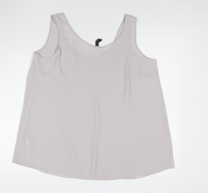 Womens UK Size 18 Arcadia Grey Basic Tank