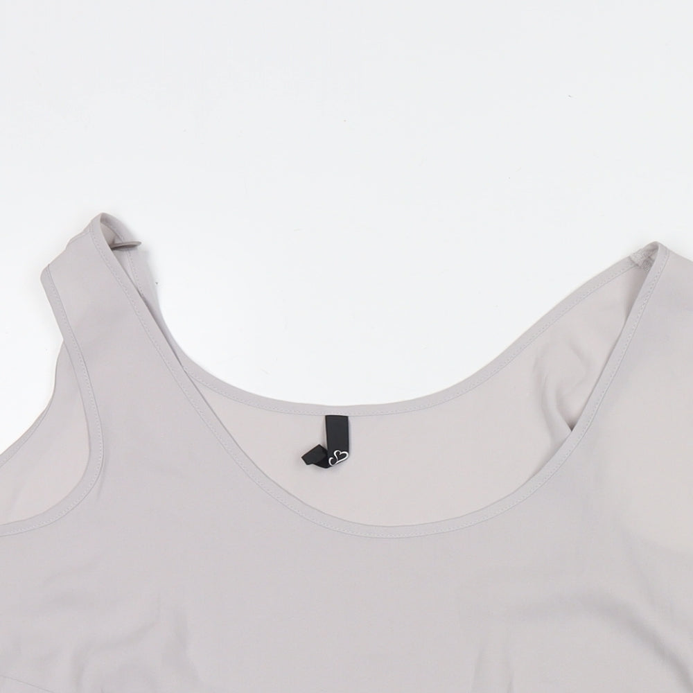 Womens UK Size 18 Arcadia Grey Basic Tank