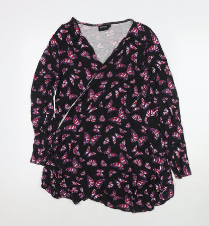 Womens UK Size 14 Be You Black Cape Jumper