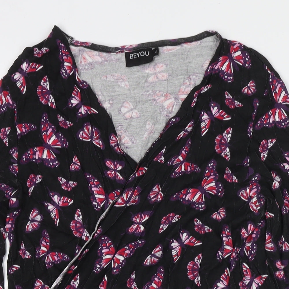 Womens UK Size 14 Be You Black Cape Jumper