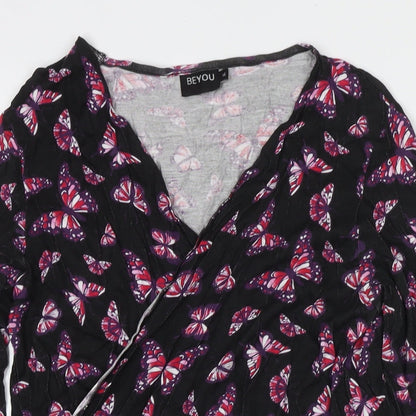 Womens UK Size 14 Be You Black Cape Jumper