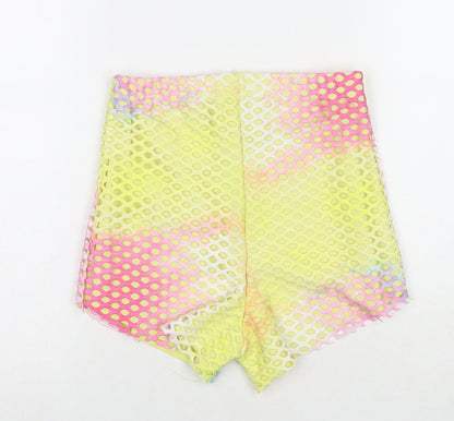 Stylewise Womens Multicoloured Colourblock Polyester Hot Pants Shorts Size S L3 in Regular Pull On - Size S/M
