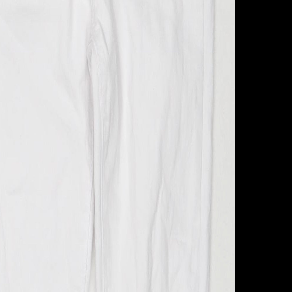 Womens UK Size 8 Jeans Regular Fit Skinny White Jeans