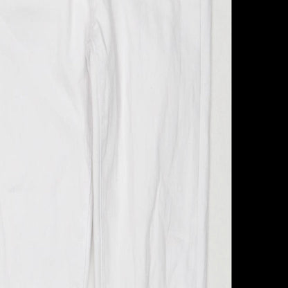 Womens UK Size 8 Jeans Regular Fit Skinny White Jeans