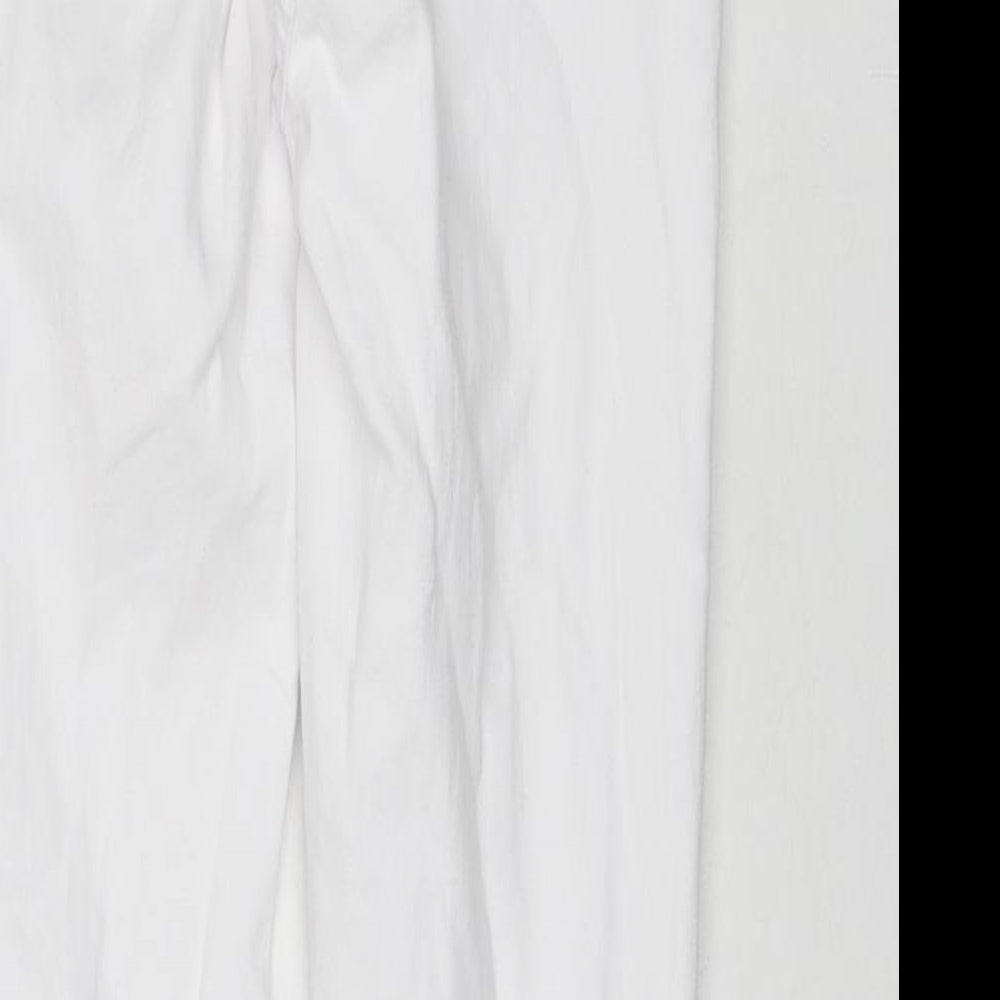 Womens UK Size 8 Jeans Regular Fit Skinny White Jeans