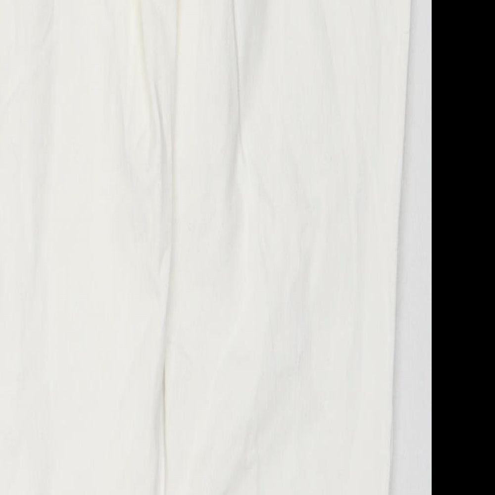 Steilmann Womens White Cotton Skinny Jeans Size 8 L31 in Regular Zip