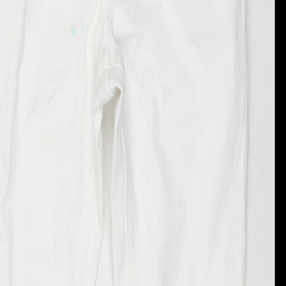 NEXT Womens White Cotton Skinny Jeans Size 30 in L27 in Slim Zip