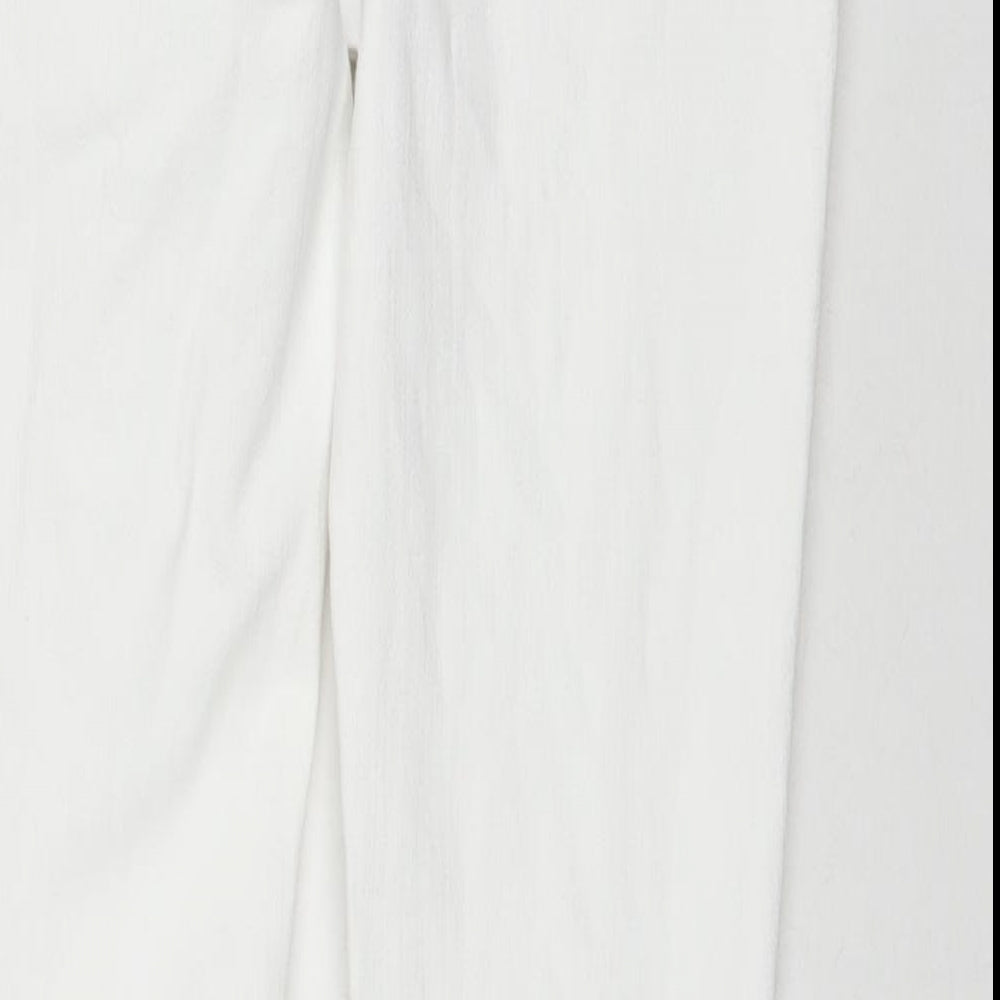 NEXT Womens White Cotton Skinny Jeans Size 30 in L27 in Slim Zip