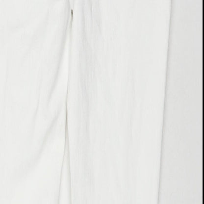NEXT Womens White Cotton Skinny Jeans Size 30 in L27 in Slim Zip