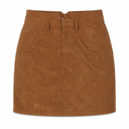 Dancing Leopard Womens Brown Cotton A-Line Skirt Size 10 Zip