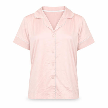 Chelsea Peers Womens Pink Solid Polyester Top Pyjama Top Size 10 Button