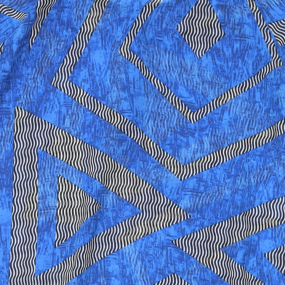 Marks and Spencer Womens Black Geometric Polyester Cover Up Size 16