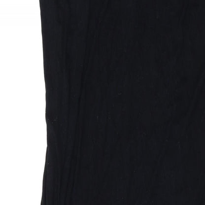 Topshop Womens Black Viscose Maxi Size S Round Neck