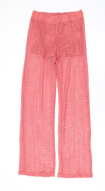 Womens UK Size S Zara Regular Fit  Pink Trousers