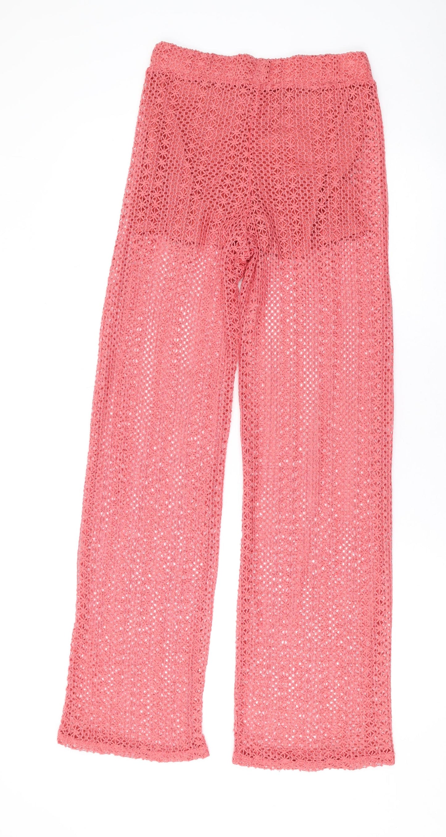 Womens UK Size S Zara Regular Fit  Pink Trousers