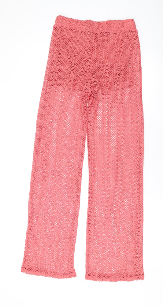 Womens UK Size S Zara Regular Fit  Pink Trousers