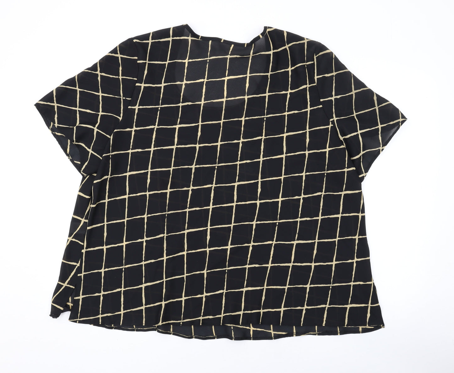Womens UK Size 24 Ann Harvey Black Basic T-Shirt