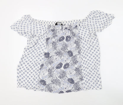 Womens UK Size 12 Dorothy Perkins White Basic Blouse