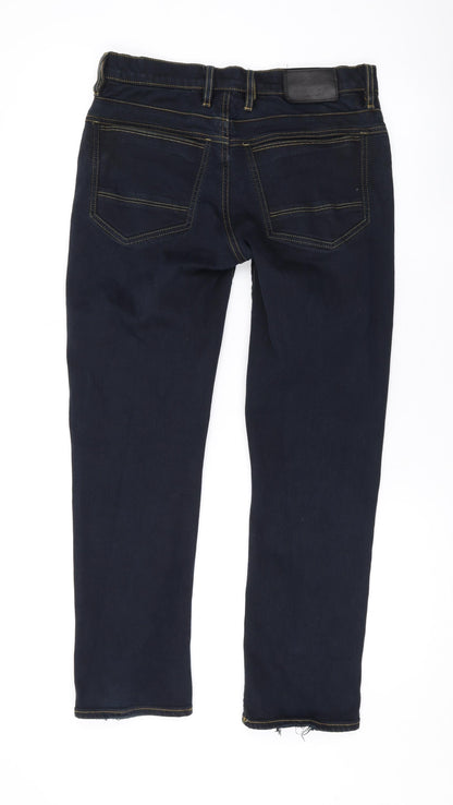 Mens UK Size 28 in River Island Regular Fit Straight Blue Jeans