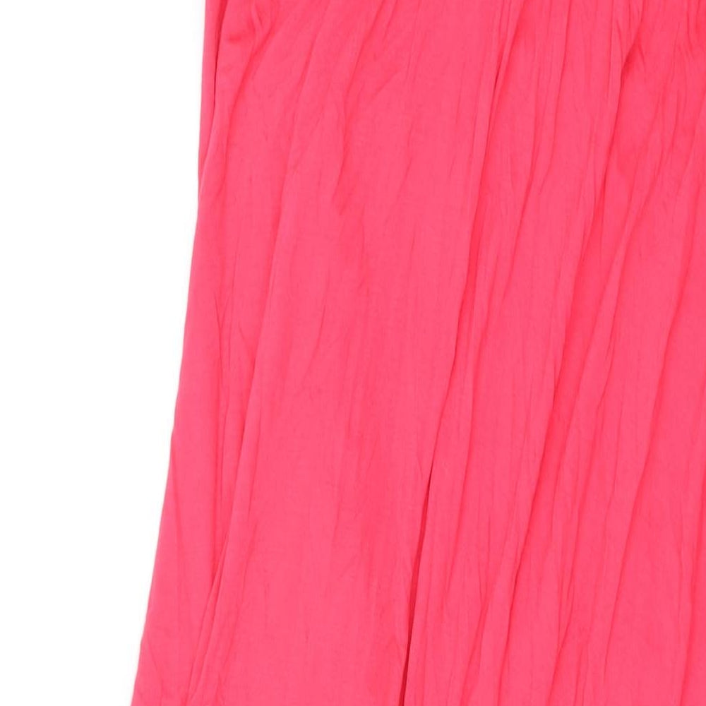 NEXT Womens Pink Viscose Maxi Size 12 V-Neck Pullover - Beaded