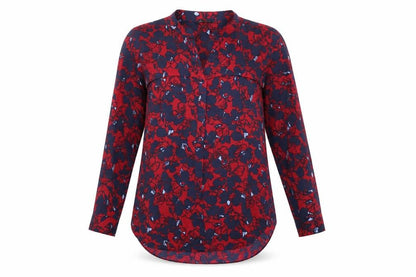 Womens UK Size 10 Marks and Spencer Red Basic Button-Up