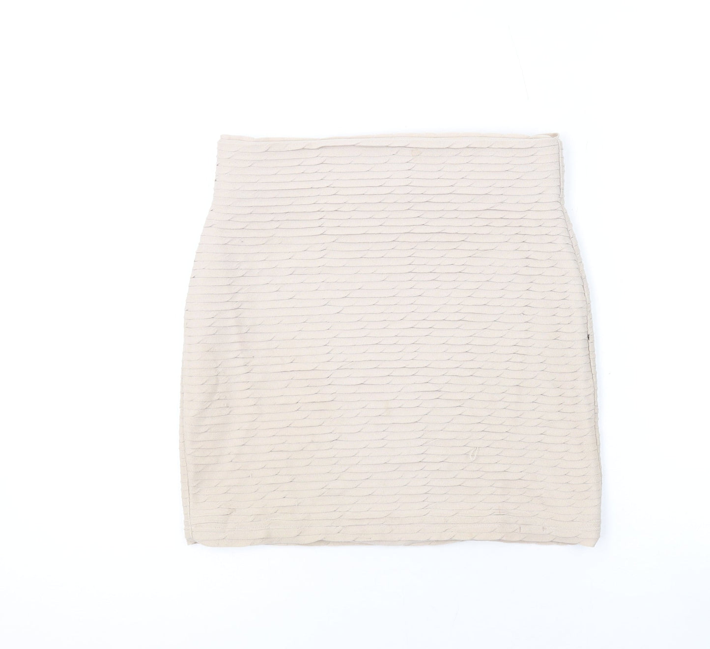 Miss Selfridge Womens Beige Polyester Bandage Skirt Size 8