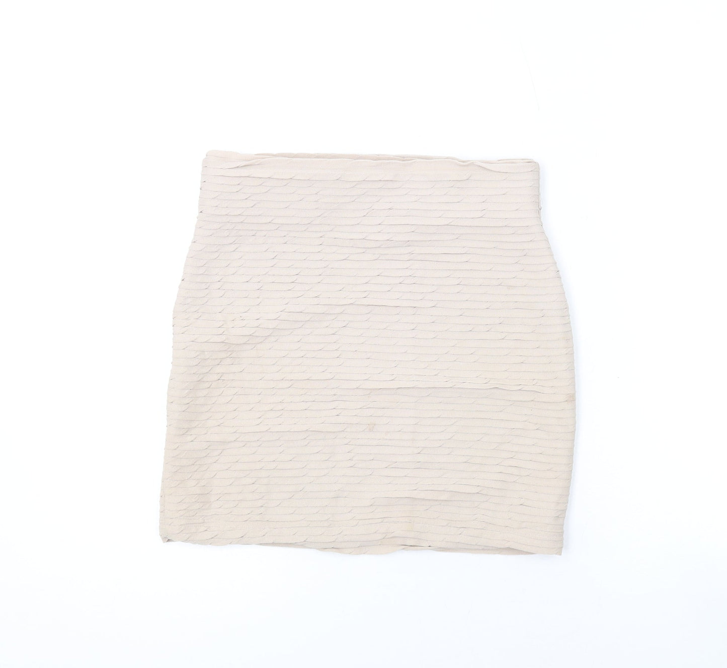 Miss Selfridge Womens Beige Polyester Bandage Skirt Size 8