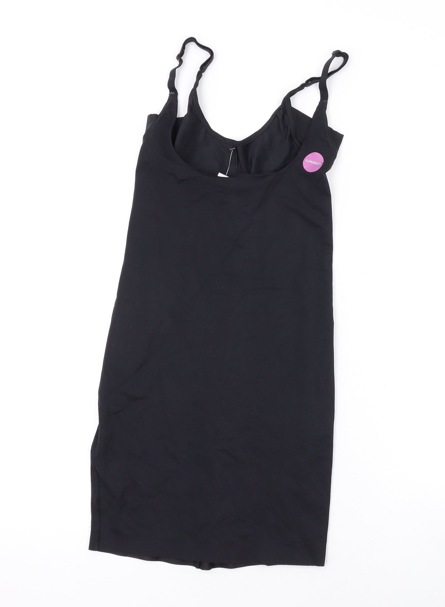 Debenhams Womens Black Polyamide Bodycon Size 12 Scoop Neck Pullover - Slip