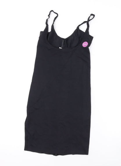 Debenhams Womens Black Polyamide Bodycon Size 12 Scoop Neck Pullover - Slip