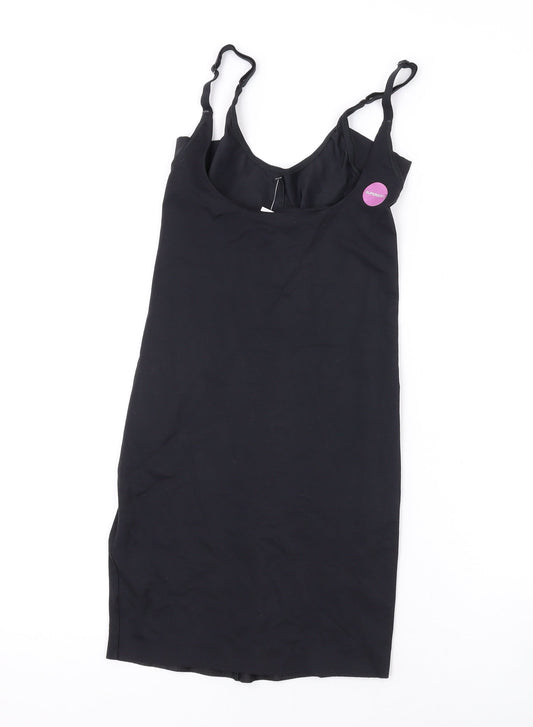 Debenhams Womens Black Polyamide Bodycon Size 12 Scoop Neck Pullover - Slip