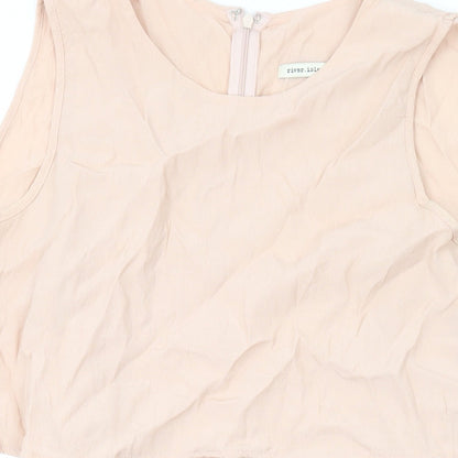 River Island Womens Pink Viscose Playsuit One-Piece Size 8 Zip