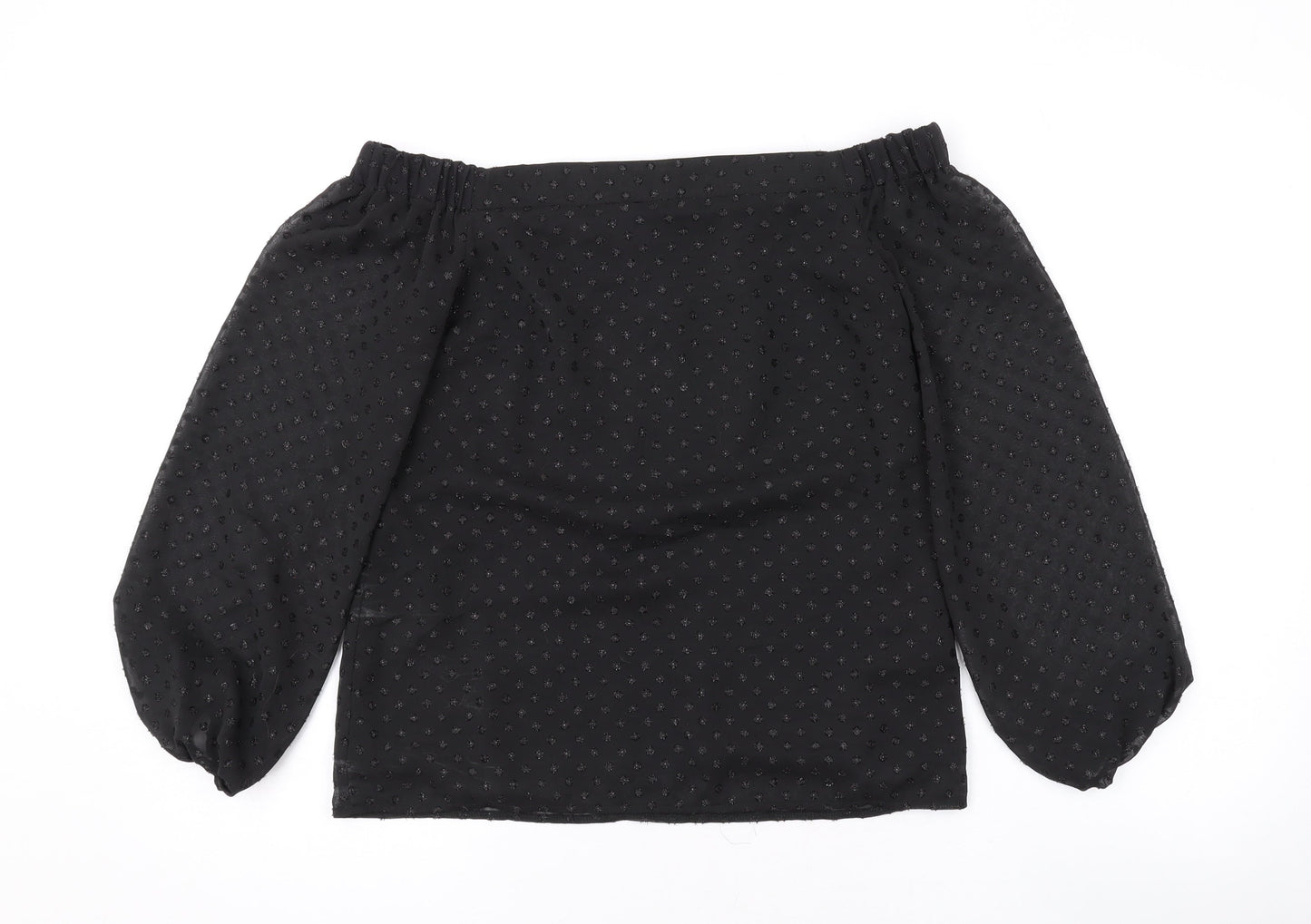 Womens UK Size 8 Oasis Black Basic Blouse