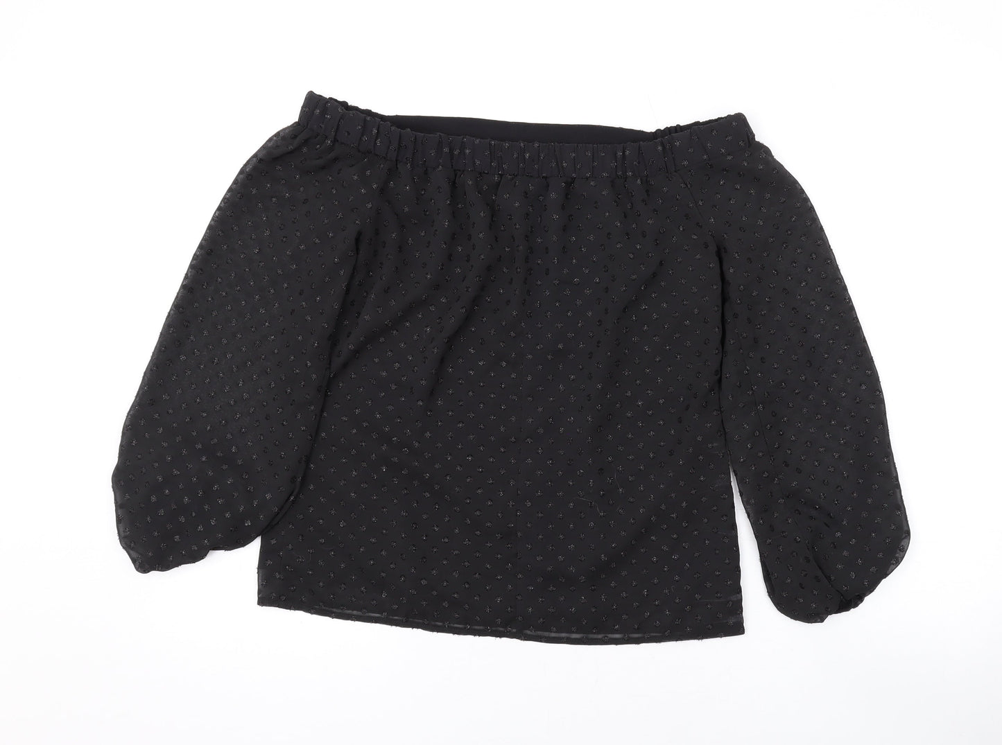 Womens UK Size 8 Oasis Black Basic Blouse