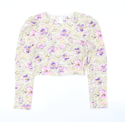 Womens UK Size S H&M Multicoloured Basic Blouse