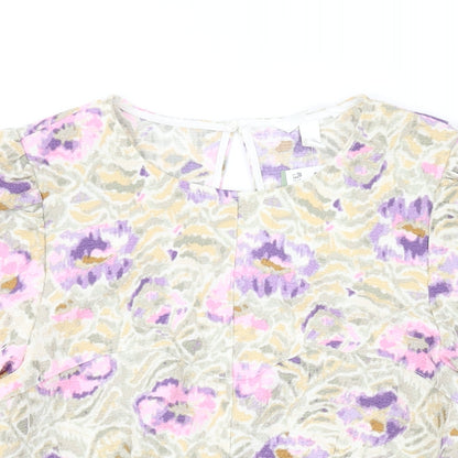 Womens UK Size S H&M Multicoloured Basic Blouse