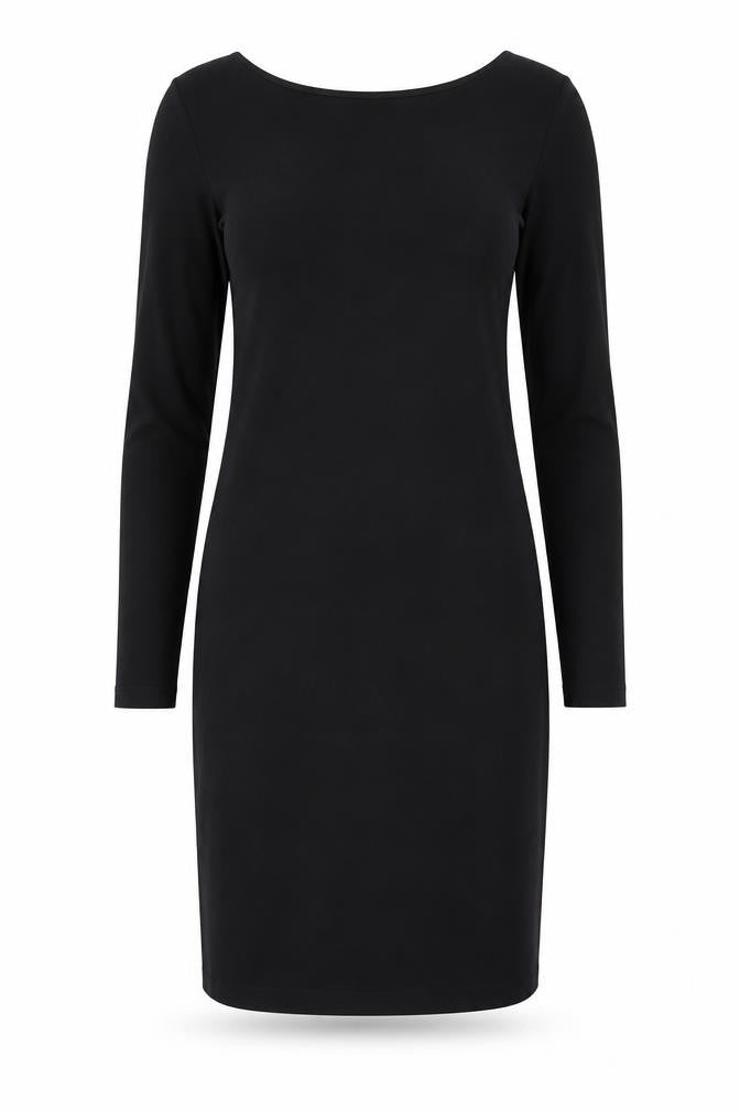 H&M Womens Black Viscose Bodycon Size S Round Neck Pullover