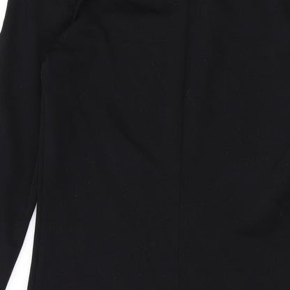 H&M Womens Black Viscose Bodycon Size S Round Neck Pullover