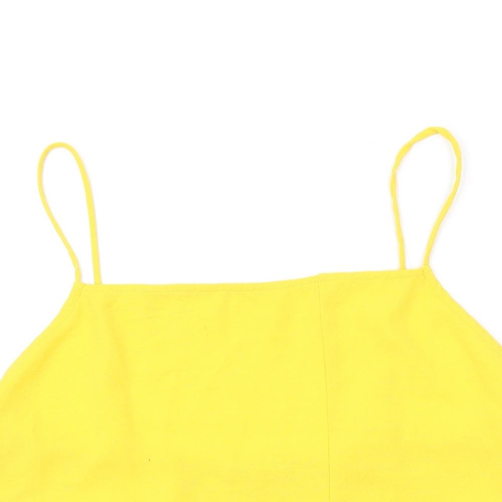 Womens UK Size S Zara Yellow Camisole Tank