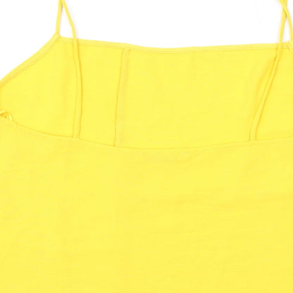 Womens UK Size S Zara Yellow Camisole Tank