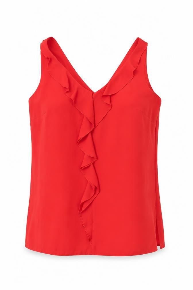 Womens UK Size 8 Wallis Red Basic Tank