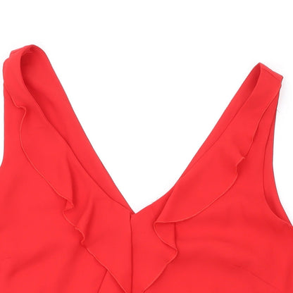 Womens UK Size 8 Wallis Red Basic Tank