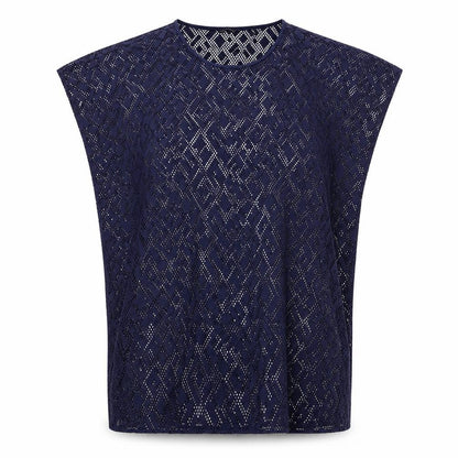 Marks and Spencer Womens Blue Geometric Polyester Cover Up Size 16