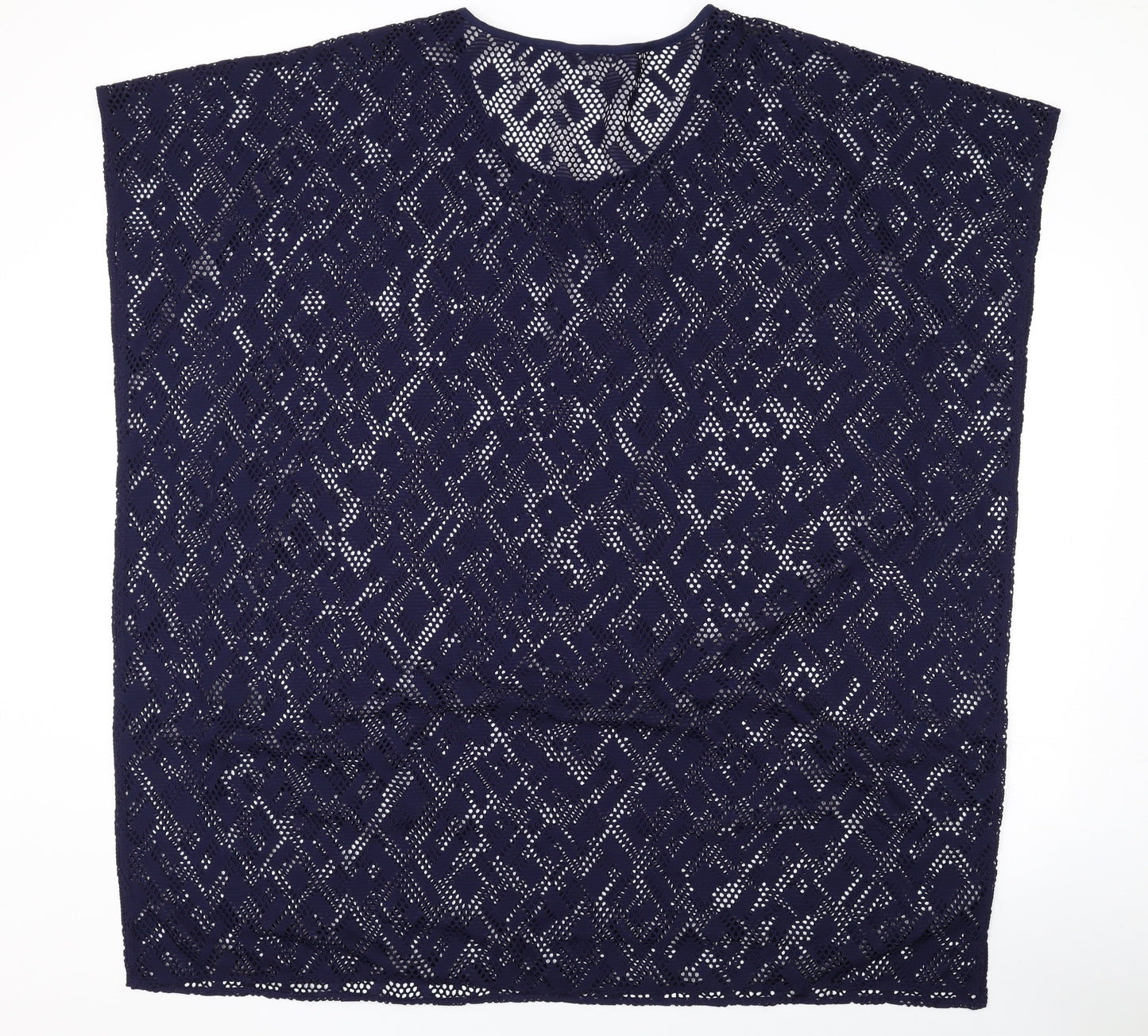 Marks and Spencer Womens Blue Geometric Polyester Cover Up Size 16