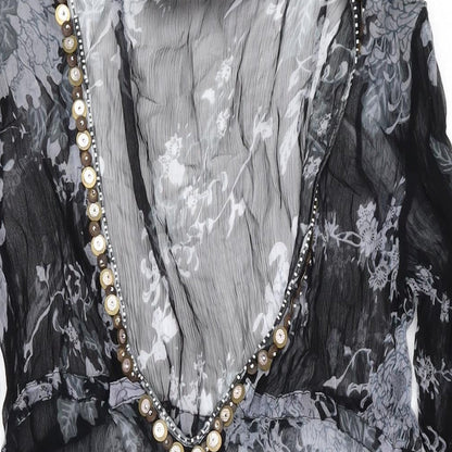 Lini Womens Black Flecked Polyester Cover Up Size M