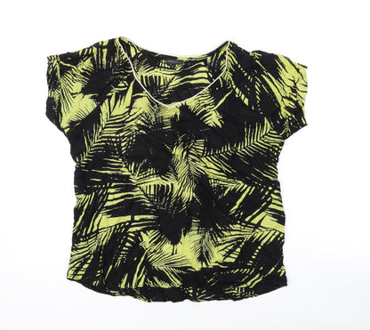 Womens UK Size 8 River Island Black Basic T-Shirt