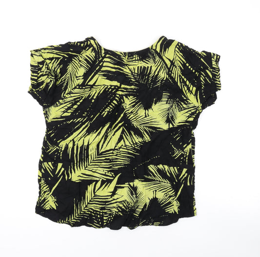 Womens UK Size 8 River Island Black Basic T-Shirt
